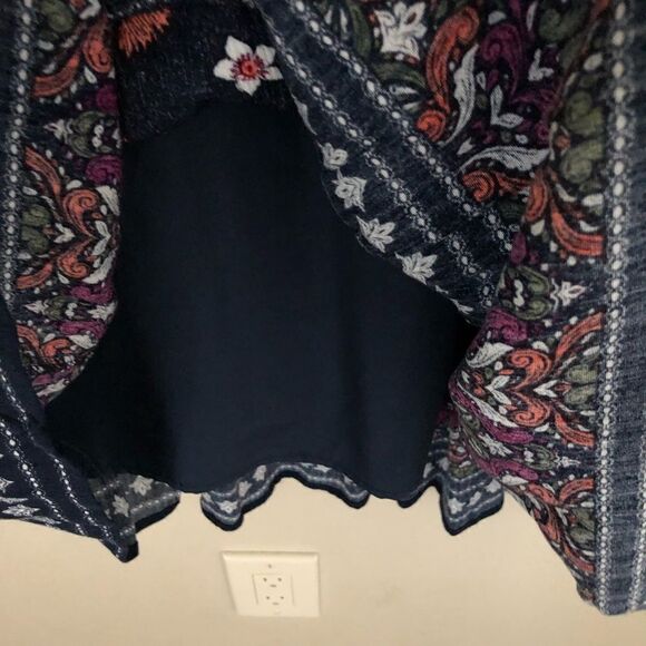 Time And True Two Piece Long Sleeve Pleated Floral Dress Size Small - Picture 10 of 11